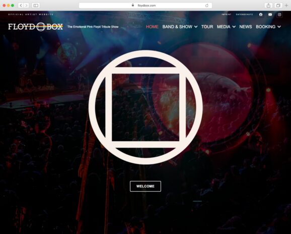 Screenshot der Website FLOYDBOX