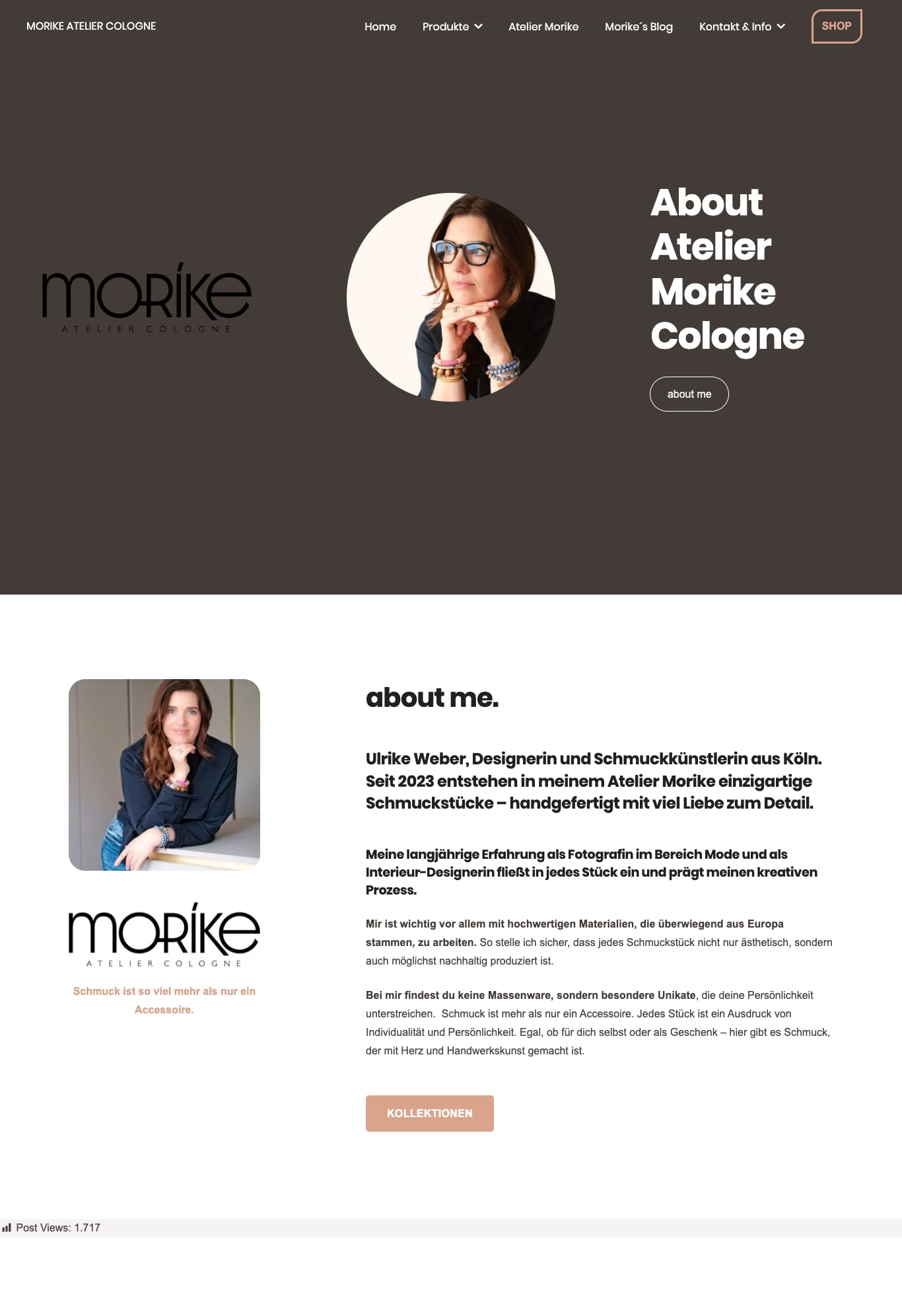 Screenshot der Website Morike Atelier Cologne: Atelier Morike