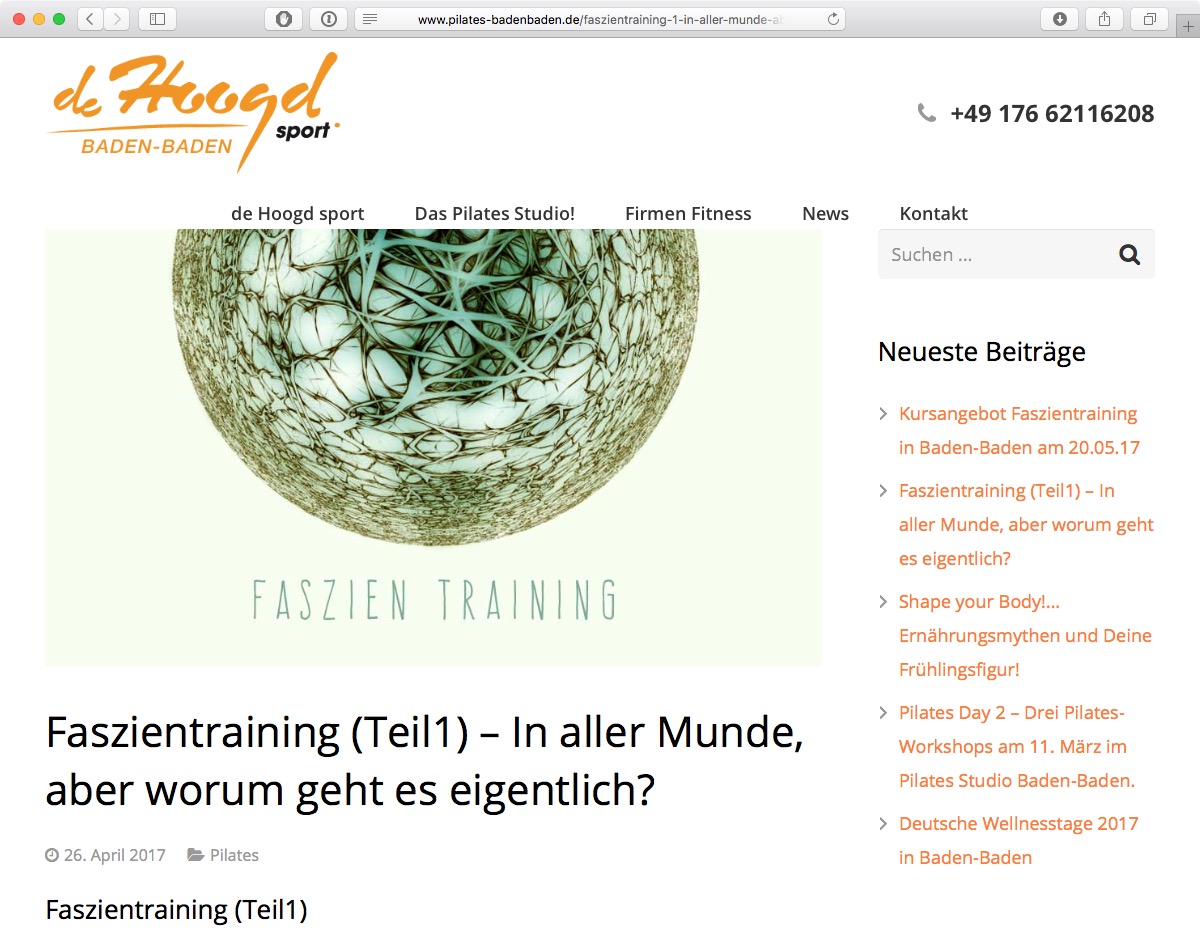 Pilates Baden-Baden - News-Bereich