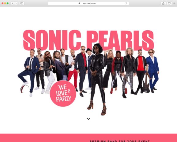 Screenshot der Website SONIC PEARLS