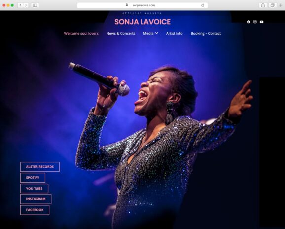 Screenshot der Website Sonja LaVoice